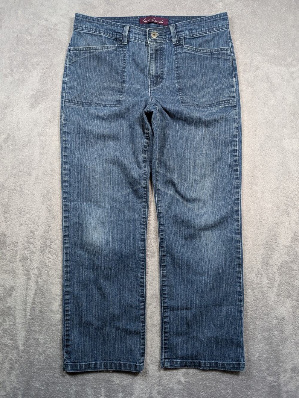 Gloria Vanderbilt Jeans Womens Size 12P 33 Waist Straight Leg Stretch Casual